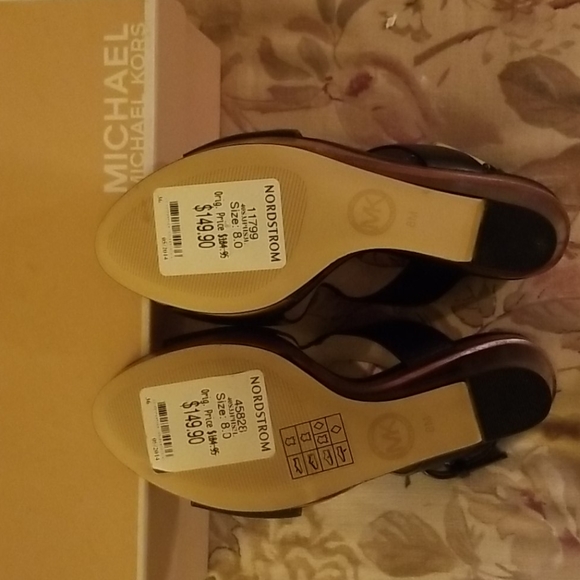 STILL FOR SALE! Mighty real - NWT Michael Kors sandal heels 4 and 1/2 inch heel - Picture 4 of 5